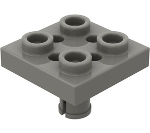 LEGO Gris foncé assiette 2 x 2 avec Bas Épingle (Petits trous dans la plaque) (2476)