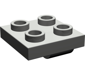 LEGO Dark Gray Plate 2 x 2 with Hole without Underneath Cross Support (2444)