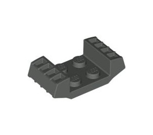 LEGO Gris foncé assiette 2 x 2 avec Raised Grilles (41862)