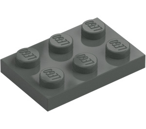 LEGO Mörkgrå Platta 2 x 3 (3021)