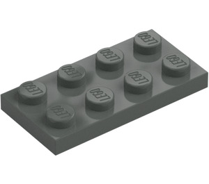 LEGO Donkergrijs Plaat 2 x 4 (3020)