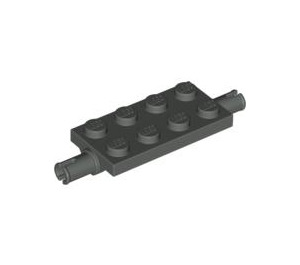 LEGO Dunkelgrau Platte 2 x 4 mit Pins (30157 / 40687)
