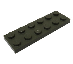 LEGO Donkergrijs Plaat 2 x 6 (3795)