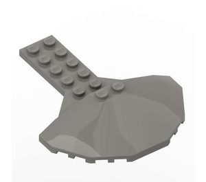 LEGO Dark Gray Plate 2 x 6 with Half Saucer (30195)