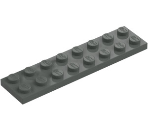 LEGO Gris oscuro Placa 2 x 8 (3034)