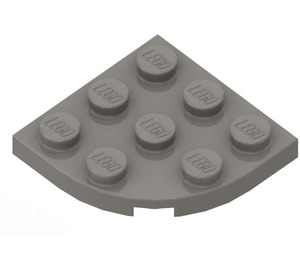 LEGO Donkergrijs Plaat 3 x 3 Ronde Hoek (30357)