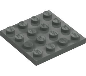 LEGO Donkergrijs Plaat 4 x 4 (3031)