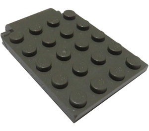 LEGO Dunkelgrau Platte 4 x 5 Trap Tür Gebogenes Scharnier (30042)
