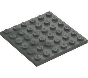 LEGO Donkergrijs Plaat 6 x 6 (3958)