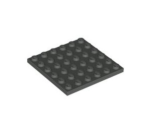 LEGO Gris foncé assiette 6 x 6 (3958)