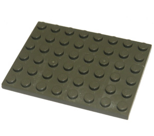 LEGO Gris foncé assiette 6 x 8 (3036)
