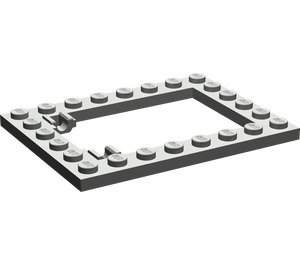 LEGO Dark Gray Plate 6 x 8 Trap Door Frame Flush Pin Holders (92107)