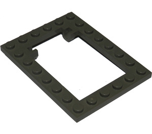 LEGO Dark Gray Plate 6 x 8 Trap Door Frame Recessed Pin Holders (30041)