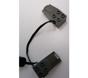 LEGO Tummanharmaa Power Contacts varten 9 Volt Juna Tracks (75783)