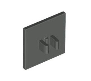 LEGO Dark Gray Roadsign Clip-on 2 x 2 Square with Open 'U' Clip (30258)