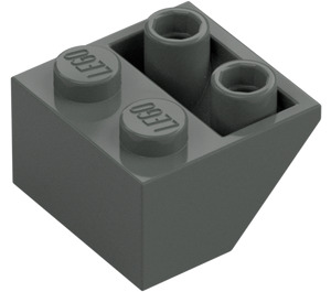 LEGO Gris Foncé Pente 2 x 2 (45°) Inversé avec entretoise plate en dessous (3660)