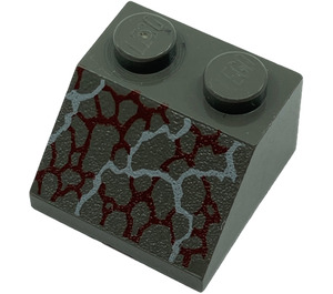 LEGO Dark Gray Slope 2 x 2 (45°) with Dinosaur Scales (3039 / 41708)