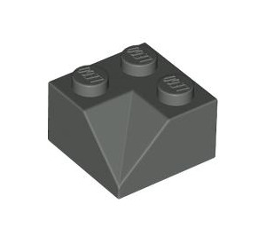 LEGO Gris foncé Pente 2 x 2 (45°) avec Double Concave (Surface rugueuse) (3046 / 4723)