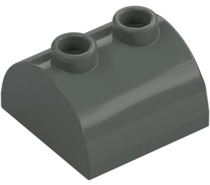 LEGO Dark Gray Slope 2 x 2 Curved with 2 Studs on Top (30165)