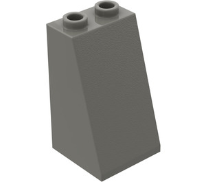 LEGO Gris oscuro Con pendiente 2 x 2 x 3 (75°) Espigas huecas, superficie rugosa (3684 / 30499)