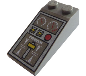 LEGO Dark Gray Slope 2 x 4 (18°) with Train Controls (30363)