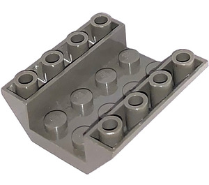 LEGO Dark Gray Slope 4 x 4 (45°) Double Inverted with Open Center (No Holes) (4854)