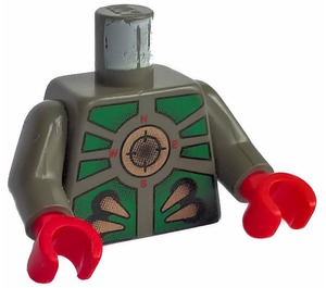 LEGO Gris foncé Raie 3 Torse (973)