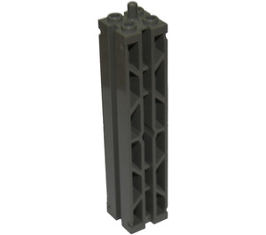 LEGO Dark Gray Support 2 x 2 x 8 with Grooves on Two Sides (30646)