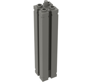 LEGO Dark Gray Support 2 x 2 x 8 with Top Peg and Grooves (45695)