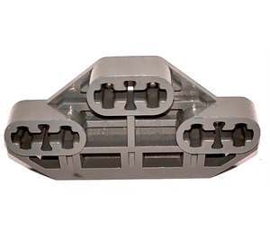 LEGO Dark Gray Technic Connector Block 3 x 6 with Six Axle Holes and Groove (32307)