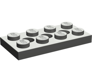 LEGO Donkergrijs Technic Plaat 2 x 4 met Gaten (3709)