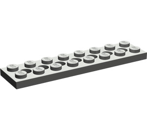 LEGO Gris foncé Technic assiette 2 x 8 avec des trous (3738)