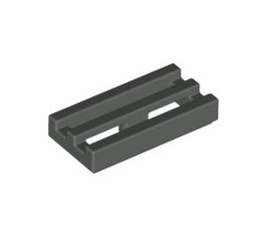LEGO Dark Gray Tile 1 x 2 Grille (with Bottom Groove) (2412 / 30244)