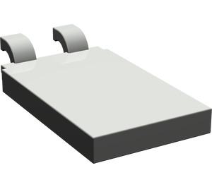LEGO Dark Gray Tile 2 x 3 with Horizontal Clips ('U' Clips) (30350)