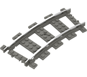 LEGO Dark Gray Train Track 9V Curved (2867 / 74747)