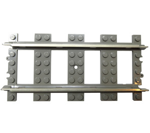 LEGO Gris oscuro Tren Track 9V Recto (2865 / 74746)