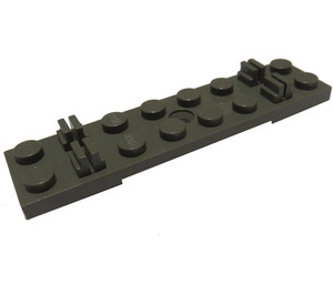 LEGO Dark Gray Train Track Sleeper Plate 2 x 8 without Cable Grooves