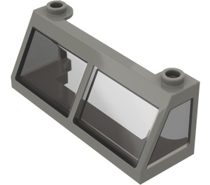 LEGO Dark Gray Train Windscreen 2 x 6 x 2 with Transparent Black Glass (6567)