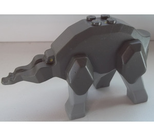 LEGO Donkergrijs Triceratops Body met Licht Grijs Poten