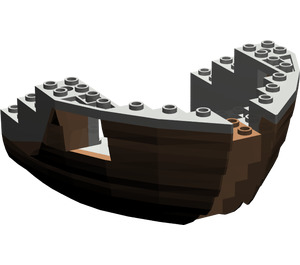 LEGO Dark Gray Undetermined Boat Bow (6051)