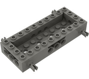 LEGO Tmavě šedá Vagón Dno 4 x 10 x 1.3 s Postranní Špendlíky (30643)