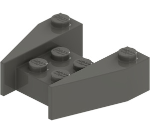 LEGO Dark Gray Wedge 3 x 4 without Stud Notches (2399)