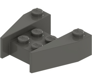 LEGO Gris foncé Coin 3 x 4 sans encoches pour tenons (2399)