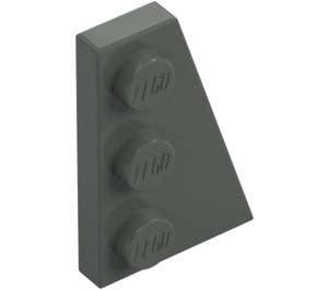 LEGO Dark Gray Wedge Plate 2 x 3 Wing Right  (43722)