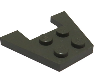 LEGO Gris foncé Coin assiette 3 x 4 sans encoches pour tenons (4859)