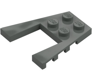 LEGO Donkergrijs Wig Plaat 4 x 4 met 2 x 2 Uitsparing (41822 / 43719)