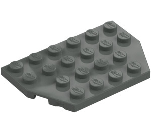 LEGO Mørk grå Kile Plate 4 x 6 uten Hjørner (32059 / 88165)