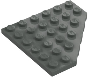 LEGO Dark Gray Wedge Plate 6 x 6 Corner (6106)