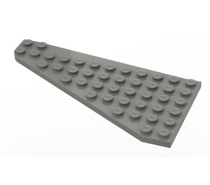 LEGO Grigio scuro Cuneo Piastra 7 x 12 Ala Destra (3585)