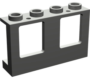 LEGO Dark Gray Window Frame 1 x 4 x 2 with Solid Studs (4863)